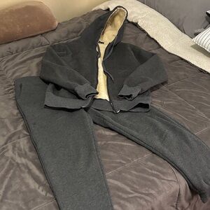 Cozy Gray fully lined Hooded Tracksuit
